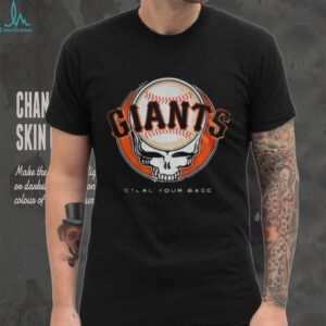 San Francisco Giants Steal Your Base Grateful Dead skull MLB shirt