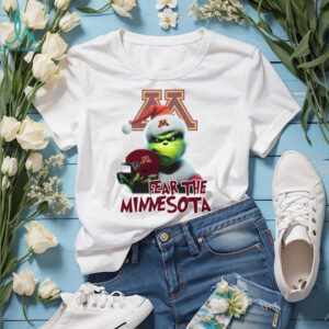 Santa Grinch Fear The Minnesota Golden Gophers Christmas Tee