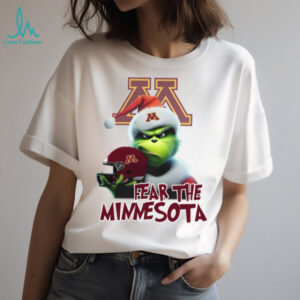 Santa Grinch Fear The Minnesota Golden Gophers Christmas Tee