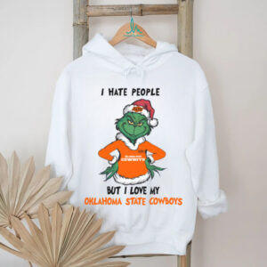 Santa Grinch I Hate People But I Love My Oklahoma State Cowboys 2024 Hoodie Sweatshirt