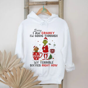 Santa Grinch sorry I am cranky I’m going through my terrible sixties right now Christmas shirt