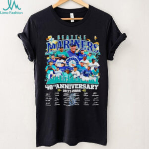 Seattle Mariners baseball 48th Anniversary 1977 2025 Team signature shirt