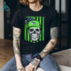 Seattle Seahawks Football Skull Us Flag T Shirt