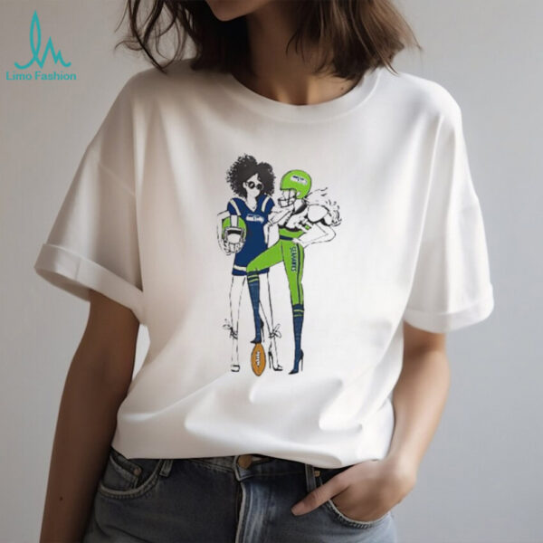 Seattle Seahawks Womens Grey Football GirlsShirt