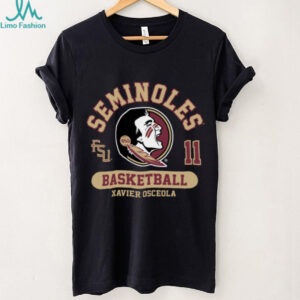 Seminoles Xavier Osceola 11 Basketball Player Shirt