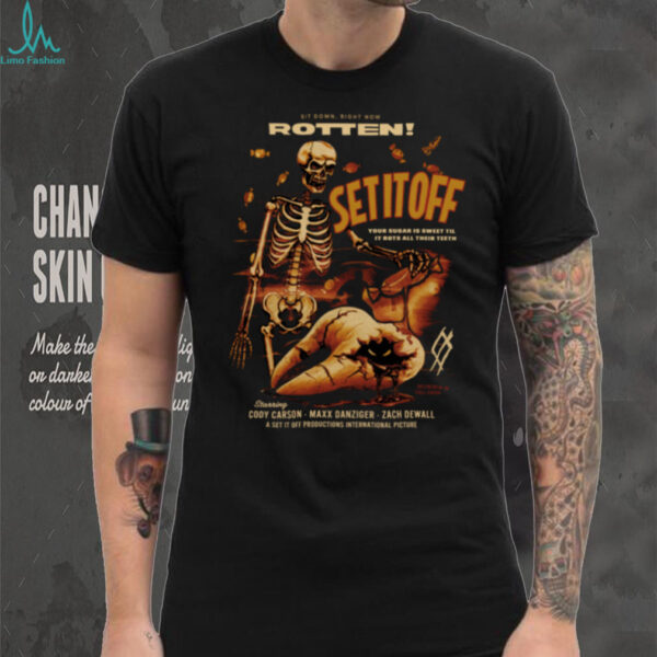 Set It Off Merch Skeleton Movie TShirt