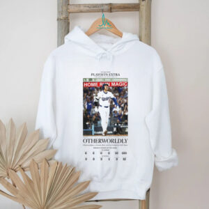 Shohei Ohtani 2025 NLCS Dodgers Newspaper Home Run magic shirt