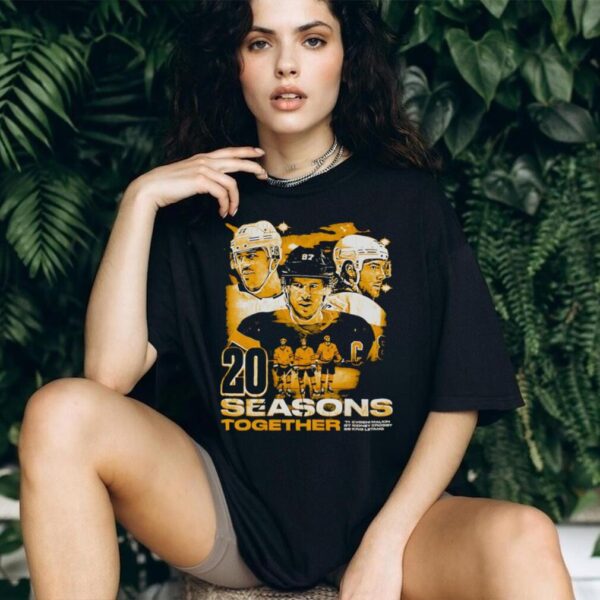 Sidney Crosby Kris Letang and Evgeni Malkin Pittsburgh Penguins 20 Seasons Together shirt