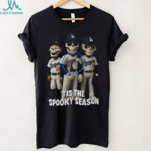 Skeleton Spooky Season Los Angeles Dodgers ‘Tis The Spooky Season Halloween Baseball shirt