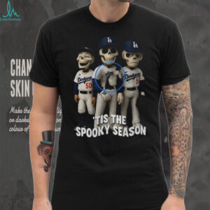 Skeleton Spooky Season Los Angeles Dodgers ‘Tis The Spooky Season Halloween Baseball shirt