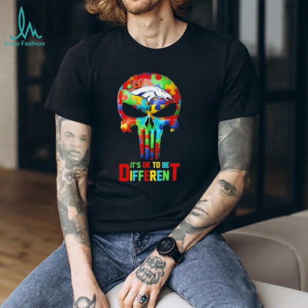 Skull Denver Broncos it’s ok to be different shirt