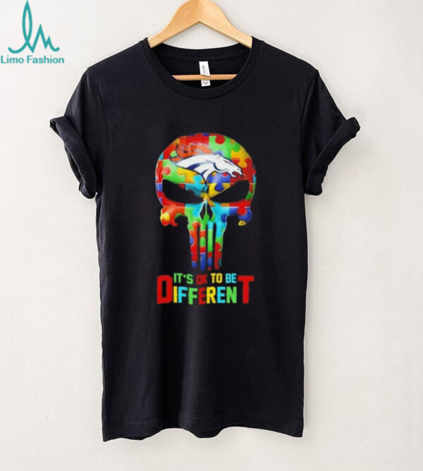 Skull Denver Broncos it’s ok to be different shirt