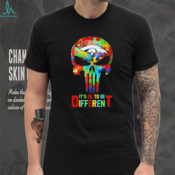 Skull Denver Broncos it’s ok to be different shirt