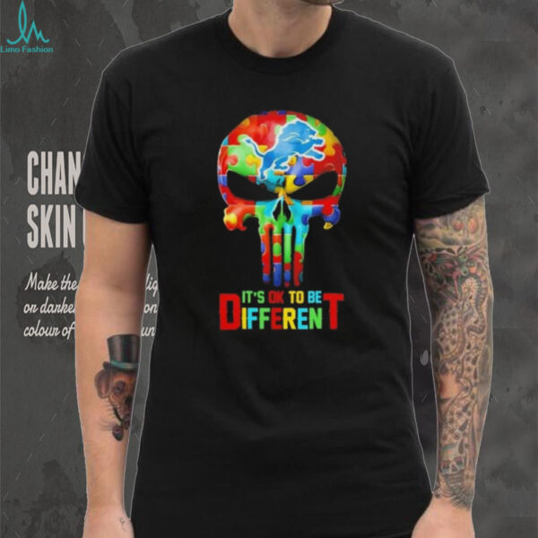 Skull Detroit Lions it’s ok to be different shirt