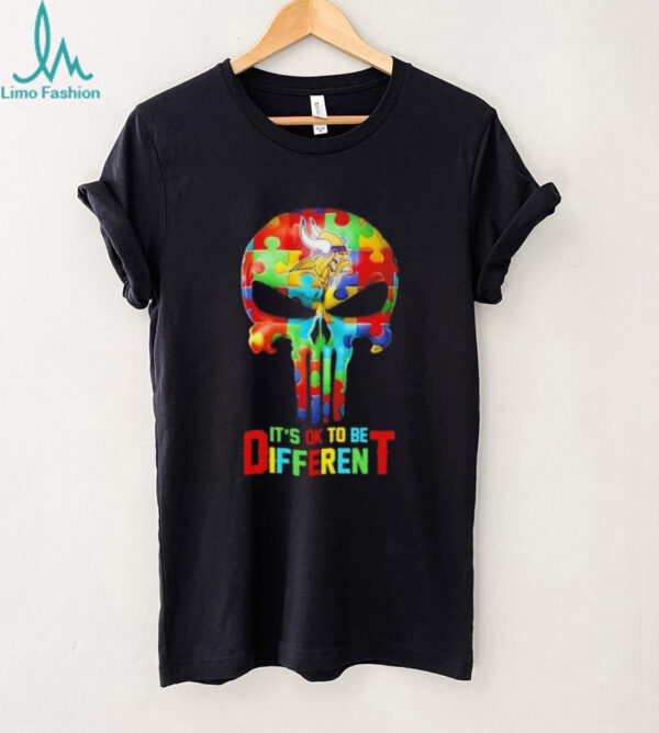 Skull Minnesota Vikings it’s ok to be different shirt