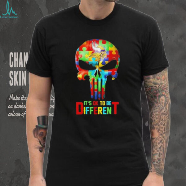 Skull Minnesota Vikings it’s ok to be different shirt