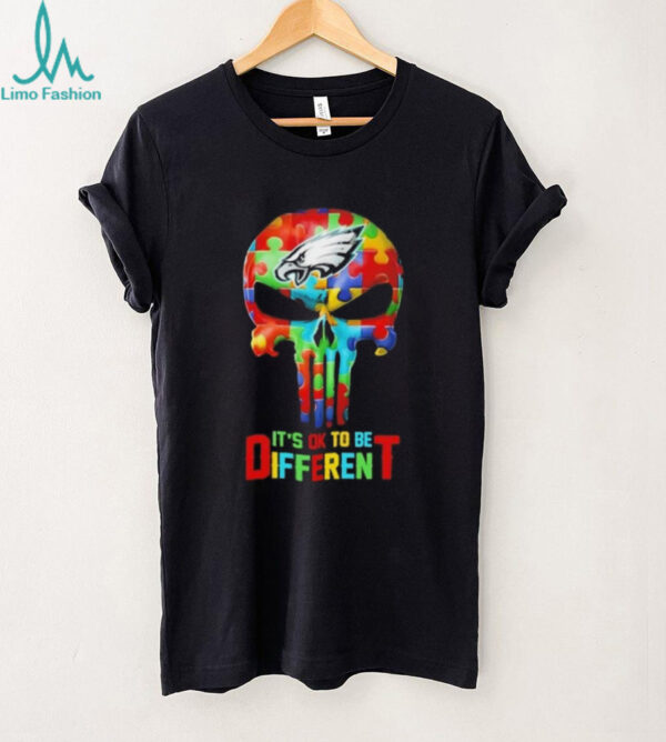 Skull Philadelphia Eagles it’s ok to be different shirt