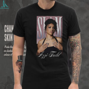 Slam Azzi Fudd posing UConn Huskies Big East Conference Basketball WNBA shirt