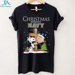 Snoopy And Charlie Brown Christmas Begins With Navy Midshipmen Football Shirt