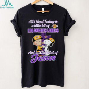 Snoopy Charlie Brown Los Angeles Lakers Christian Shirt 2025