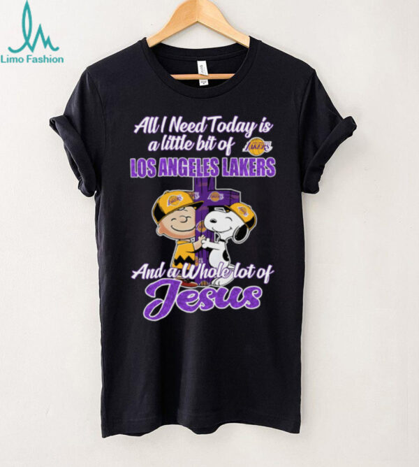 Snoopy Charlie Brown Los Angeles Lakers Christian Shirt 2025