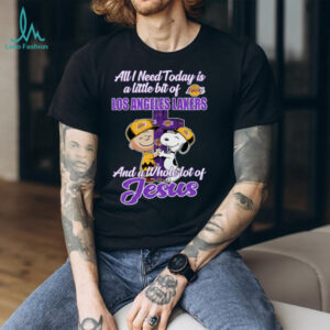 Snoopy Charlie Brown Los Angeles Lakers Christian Shirt 2025