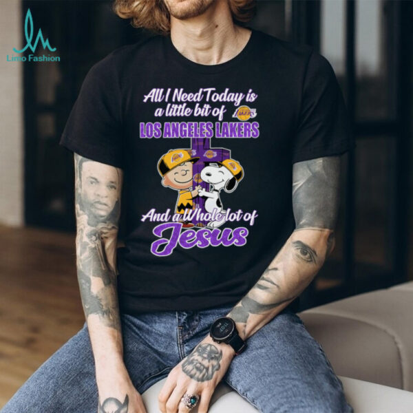 Snoopy Charlie Brown Los Angeles Lakers Christian Shirt 2025