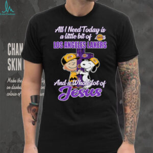 Snoopy Charlie Brown Los Angeles Lakers Christian Shirt 2025