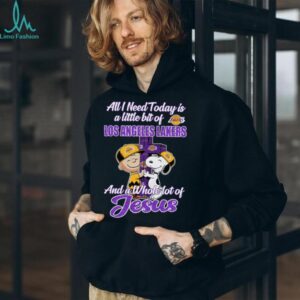Snoopy Charlie Brown Los Angeles Lakers Christian Shirt 2025