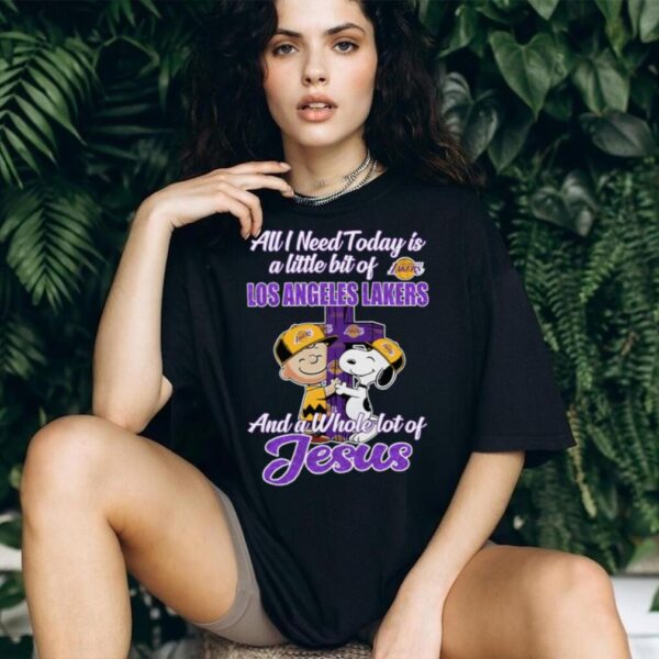 Snoopy Charlie Brown Los Angeles Lakers Christian Shirt 2025