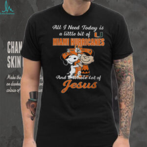 Snoopy & Charlie Brown Miami Hurricanes A Whole Lot of Jesus T Shirt