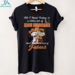 Snoopy & Charlie Brown Miami Hurricanes A Whole Lot of Jesus T Shirt