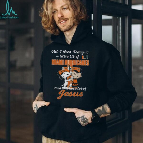 Snoopy & Charlie Brown Miami Hurricanes A Whole Lot of Jesus T Shirt