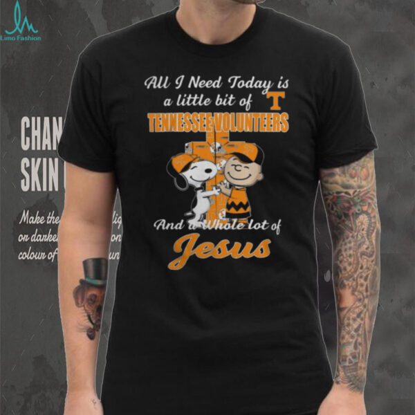 Snoopy & Charlie Brown Tennessee Volunteers A Whole Lot of Jesus T Shirt