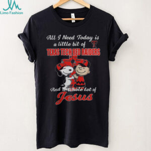 Snoopy & Charlie Brown Texas Tech Red Raiders A Whole Lot of Jesus T Shirt