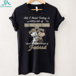 Snoopy & Charlie Brown Wake Forest Demon Deacons A Whole Lot of Jesus T Shirt