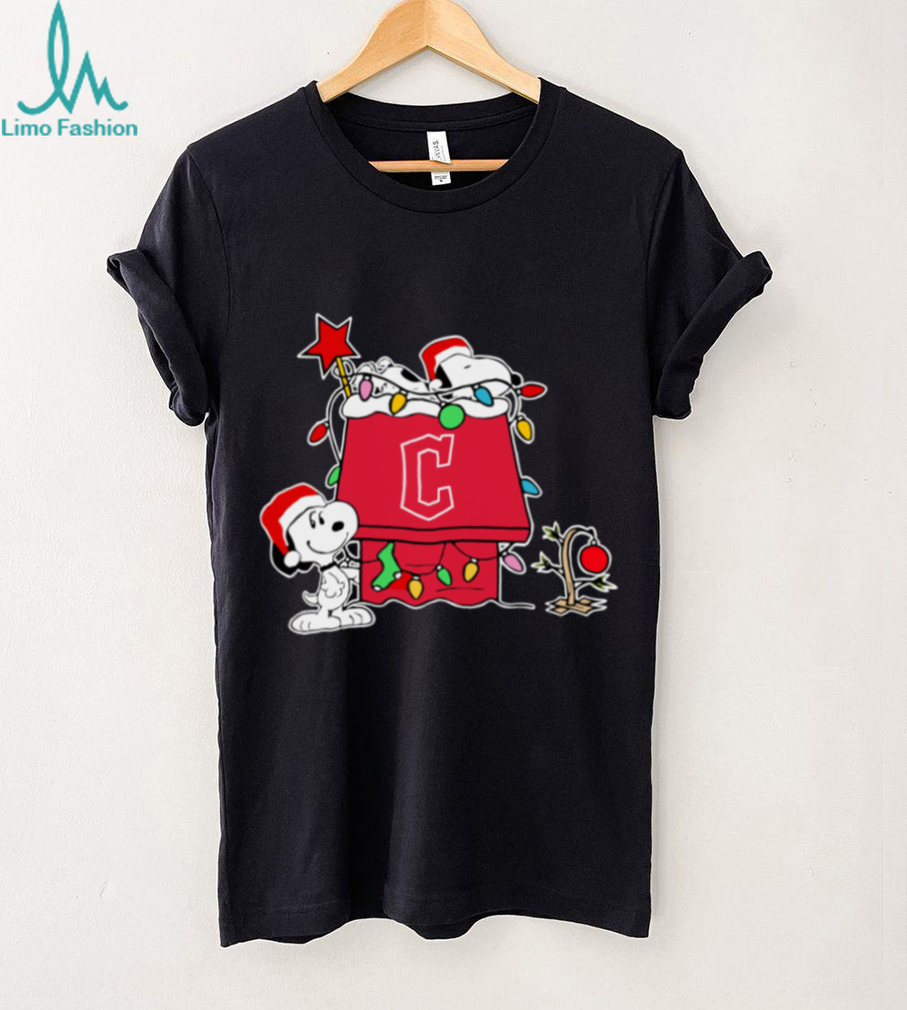 Snoopy Cleveland Guardians Holiday Shirt Christmas 2025 Baseball Fan Tee