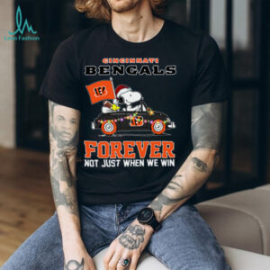 Snoopy Driving Car Go Bengals Christmas Forever Not Just When We Win Flag 2024 Hoodie