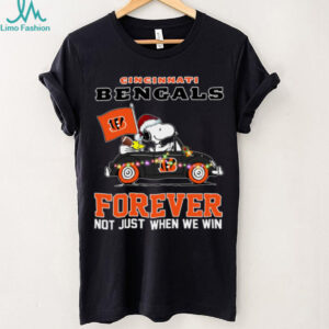 Snoopy Driving Car Go Bengals Christmas Forever Not Just When We Win Flag 2024 Hoodie