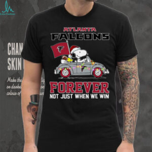 Snoopy Driving Car Go Falcons Christmas Forever Not Just When We Win Flag 2024 Hoodie