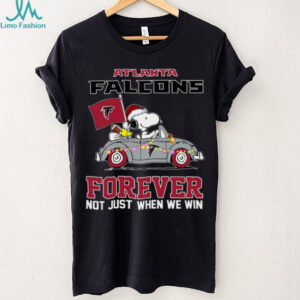 Snoopy Driving Car Go Falcons Christmas Forever Not Just When We Win Flag 2024 Hoodie