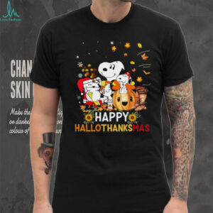 Snoopy Happy Hallothanksmas Funny Holiday Halloween Thanksgiving Christmas T Shirt