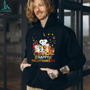 Snoopy Happy Hallothanksmas Funny Holiday Halloween Thanksgiving Christmas T Shirt