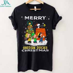 Snoopy Oregon Ducks Christmas Shirt Funny Holiday Football T Shirt