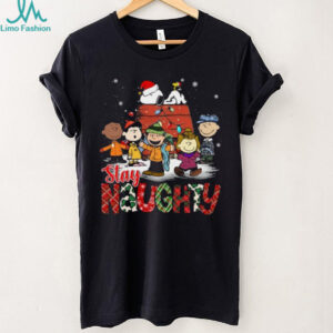 Snoopy Peanuts Gang Stay Naughty Christmas Funny T Shirt