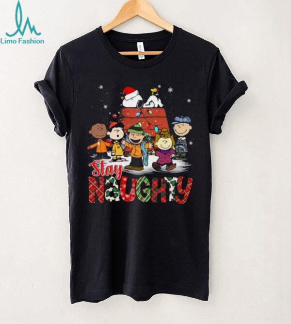 Snoopy Peanuts Gang Stay Naughty Christmas Funny T Shirt