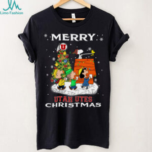 Snoopy Utah Utes Christmas Shirt Funny Holiday Football T Shirt