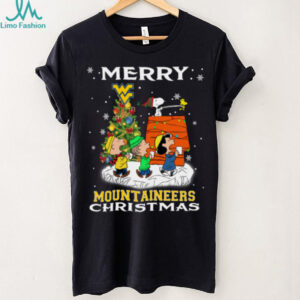 Snoopy West Virginia Mountaineers Christmas Shirt Funny Holiday Football T Shirt