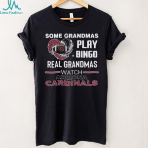 Some Grandmas Play Bingo Real Grandmas Watch Arizona Cardinals Diamond Heart 2025 T shirt