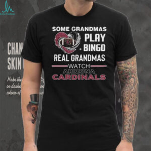 Some Grandmas Play Bingo Real Grandmas Watch Arizona Cardinals Diamond Heart 2025 T shirt